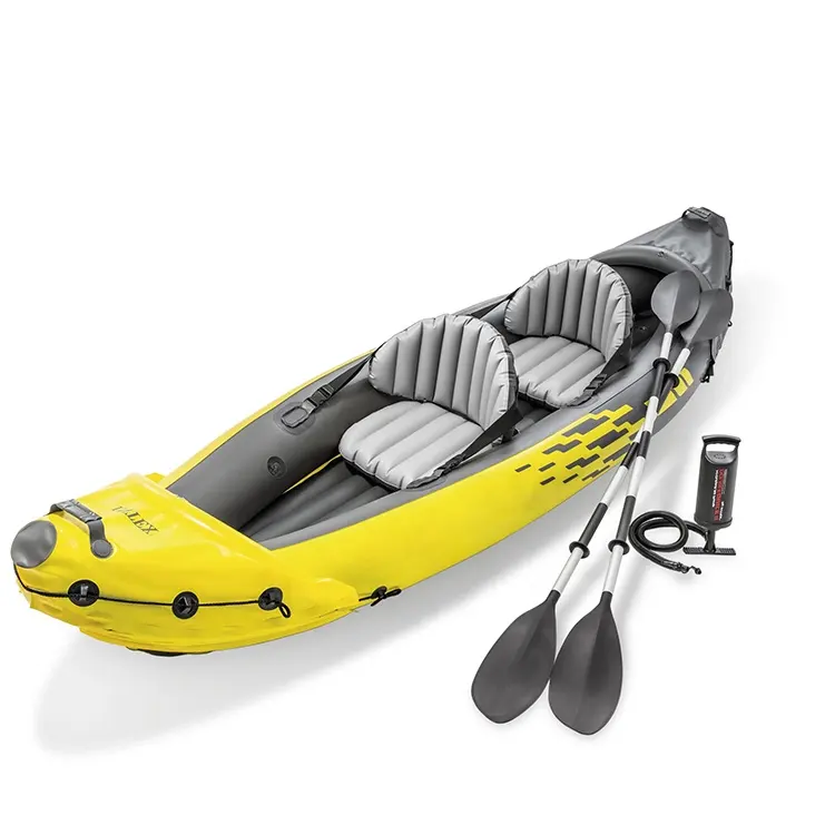 PVC Inflatable Kayak 2 Người <span class=keywords><strong>Thuyền</strong></span> PVC Inflatable Kayak INTEX K2 <span class=keywords><strong>Explorer</strong></span> Sông Kayak <span class=keywords><strong>Thuyền</strong></span> Tandem Tùy Chỉnh OEM ODM