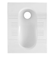 WC à la turque moderne en céramique blanche, sanitaire pour hôtels