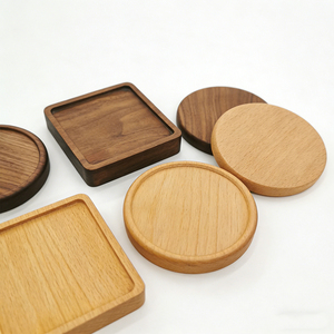 Wooden <b>Coaster</b> for Coffee Cup Round Square <b>Cork</b> Bamboo Tea Accessories Engraving <b>Coaster</b> Tableware - Product Image 3