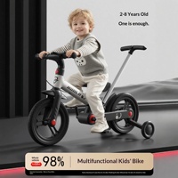 Vélo d'équilibre multifonctionnel en alliage d'aluminium pour enfants, 3-en-1, pour bébés de 2 à 8 ans, garçons et filles, avec pédales démontables