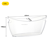 Seau à glace de luxe en forme de bateau, couleurs et motifs personnalisés, logos, en plastique PP/PS/Acrylique, pour fêtes, vente en gros