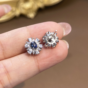 Pendientes <span class=keywords><strong>de</strong></span> Rubí Natural con Corte Ovalado, Plata S925 con Baño <span class=keywords><strong>de</strong></span> Rodio, Estilo Original, Piedra Preciosa <span class=keywords><strong>para</strong></span> Mujer, Regalo <span class=keywords><strong>de</strong></span> Boda - Product Image 6