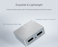 Pemisah Daya dan Sinyal Tipe-C, Catu Daya Independen 5V DC, Port Wanita Tipe-C, Casing Paduan Aluminium CNC, Dengan Indikator