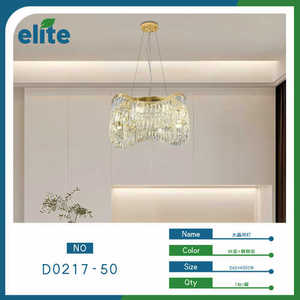 Lampadario di cristallo di lusso moderno per soggiorno elegante decorazione per la casa calda luce bianca facile da appendere installazione 3D Design stampato - Product Image 1
