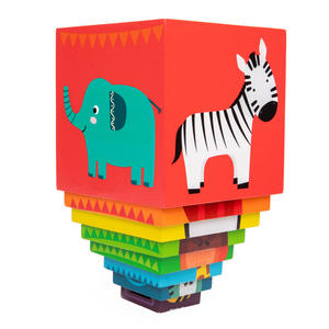 HOYE craft – nouveaux jouets de cognition d'<span class=keywords><strong>animaux</strong></span> authentiques, jouets d'apprentissage des nombres, cubes empilables - Product Image 5