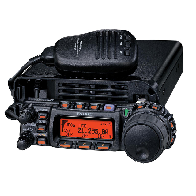 FT-857D VHF UHF All Band Digital Mobile Transceiver 100W All Mode IPX7 Water Resistant Group Communication for Old Radio Upgrade