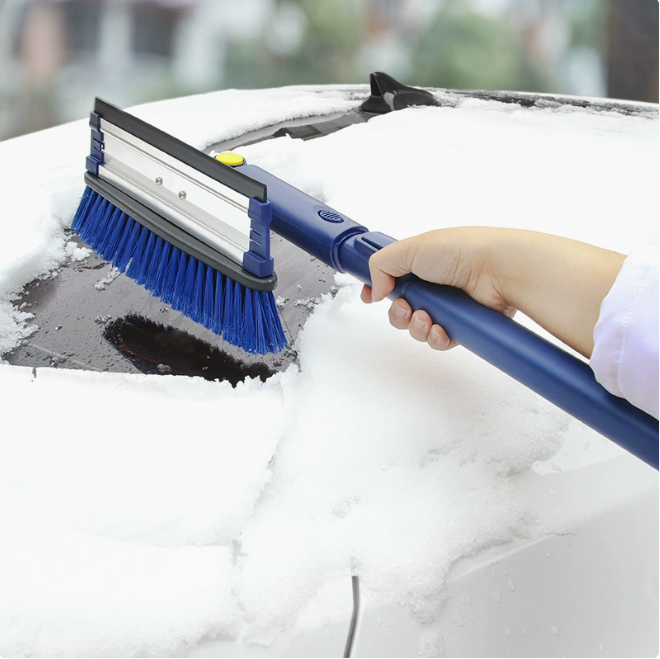 New Arrival Plastic Squeegee with Rubber Handle Auto Film Wrapping and Glue Removal Tool Ice Scraper
