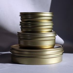 Premium boîte vide en fer blanc <span class=keywords><strong>100G</strong></span> 250G stockage de <span class=keywords><strong>Caviar</strong></span> en étain doré rond - Product Image 4