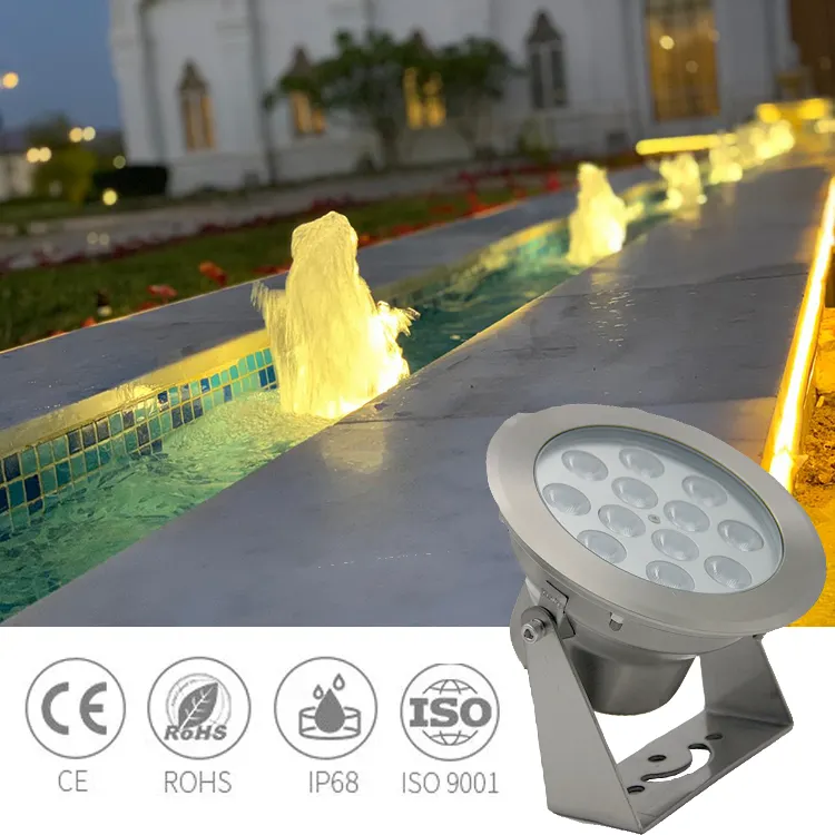 IP68 Waterproof Outdoor Stainless Steel Rgb Super Bright Led Underwater Pool Light For Small Fountain