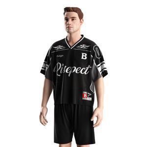 เสื้อฟุตบอลสไตล์เรโทรพร้อมโครงสร้างระบายอากาศเย็นสบาย แผงหมายเลขแบบปรับแต่งได้ และผ้าแห้งเร็วสำหรับสวมใส่ลำลอง - Product Image 2