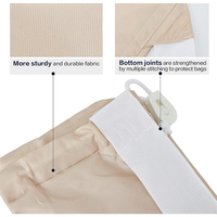 Sac à linge robuste réutilisable en nylon avec cordon de serrage et bandoulière, grande capacité pour hôtels, dortoirs, vente en gros personnalisée
