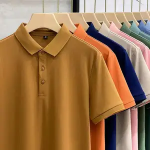 Groothandel Zijde Katoenen Borduurwerk Logo Poloshirts Hoge Kwaliteit Effen Golf Polo T-Shirts Custom Poloshirts