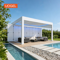 Pérgola Bioclimática Automatizada UOGEL A13 con Techo de Láminas de Aluminio Integrado |   Motorizado, Impermeable, Eficiente Energéticamente, con Recubrimiento en Polvo