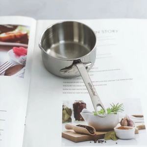 Mini casserole en acier inoxydable de 10 cm, design moderne, 3 couches, compatible induction, passe au lave-vaisselle, casserole à lait - Product Image 4