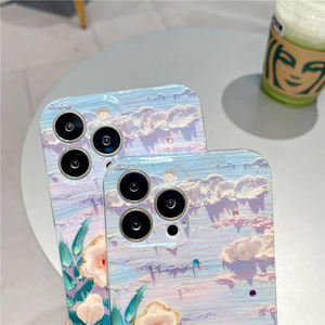Vente en gros avec étui pour <span class=keywords><strong>iPhone</strong></span> 15 14 <span class=keywords><strong>13</strong></span> Pro Max Case Art pour fille femme Transparent TPU Bumper Clear Phone Case Conçu Full Inch - Product Image 2