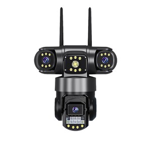 Nueva Cámara <span class=keywords><strong>de</strong></span> Seguridad Inteligente <span class=keywords><strong>V380</strong></span> <span class=keywords><strong>Pro</strong></span> con Triple Lente y Vista <span class=keywords><strong>de</strong></span> 3 Canales [2K HD], Vigilancia Inalámbrica para Granjas, Huertos y Jardines - Product Image 1