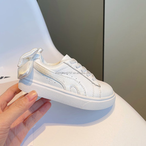 Chaussures de planche pour filles, souliers de sport, décontractées pour enfants, petites et moyennes tailles, avec noeud de princesse, à semelle souple, nouvelle collection printemps 2022 - Product Image 4