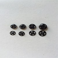 Botón a presión de costura cubierto de tela, 6mm, latón, cobre, doble cara, tachuelas, prensa, cierre a presión con parte posterior plana, varios tamaños chapados