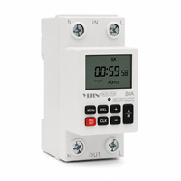 Minuteur relais 24h KG316 40A 63A 80A, programmable hebdomadaire 16 programmes, affichage numérique LCD électronique, type rail DIN