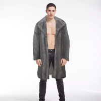 Automne Hiver Hommes Fausse Fourrure Veste Populaire Long Manteau De Fourrure Plus La Taille
