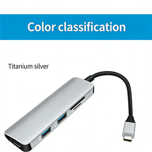 محطة إرساء <span class=keywords><strong>USB</strong></span> 3.0 من الألومنيوم 5 في 1 مع دعم كاميرا لوحة القيادة، تدعم نقل البيانات السريع والشحن، أداة تقنية متوفرة في المخزون - Product Image 2