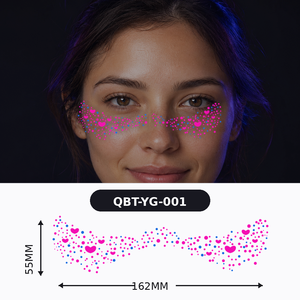 <span class=keywords><strong>Tatouage</strong></span> facial néon trois couleurs Magenta Jaune Bleu Étoile 12 motifs 162x55mm - Product Image 4