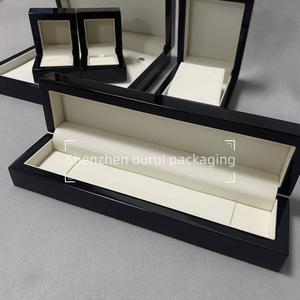 Factory wholesale custom High-end wooden jewelry <b>boxes</b> with logo for rings, <b>earrings</b>, bracelets, bangles, pendants and necklaces - Product Image 3