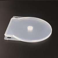 WEISHENG Boîte de rangement transparente pour DVD en vrac, étui à clapet pour CD/DVD, boîte de rangement pour disques ronds de 8 cm et 12 cm, étui à clapet en plastique pour CD à disque unique
