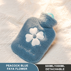 <span class=keywords><strong>Bouillotte</strong></span> Chauffe-Mains et Pieds de 500 ml ou 1 L avec Housse pour Soulager les Crampes Menstruelles et les Douleurs au Cou et aux Épaules - Product Image 4