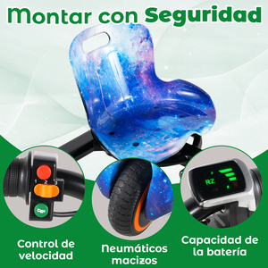 Triciclo Elettrico per Bambini 008B, Disponibile in Messico, per Età 3-8 Anni, con Funzione Drift e Rotazione a 360° °   Auto Elettrica Cavalcabile con Rotazione, Velocità Massima: 15 km/h - Product Image 5