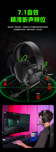 Casque de jeu WiWU7.1 de style bandeau, design ergonomique, microphone omnidirectionnel, réduction active du bruit, compatible PS4 DJ - Product Image 4