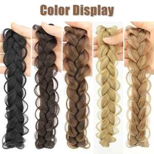 Bridal <b>Braided</b> Hairband Synthetic Wig Extension High Temperature Wire Hair <b>Accessory</b> For Women Wedding Headwear - Product Image 5