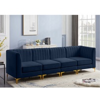 Ensemble de canapés modulaires en tissu velours, meubles de salon, personnalisés, directement d'usine, Tianhang