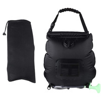 Sac de douche portable solaire avec tuyau amovible et pommeau de douche commutable marche-arrêt pour la natation à la plage, les voyages en plein air, la randonnée