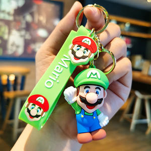 Llavero de PVC 3D de dibujos animados de anime para <span class=keywords><strong>Bros</strong></span>, con diseño de hongo, <span class=keywords><strong>Luigi</strong></span>, <span class=keywords><strong>Yoshi</strong></span>, regalo promocional, llavero de goma personalizado - Product Image 3