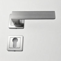 DoorShine – Ensemble de poignées de porte et de fenêtre en aluminium/fer de qualité supérieure, avec rosette et levier, pour appartement (montage facile)