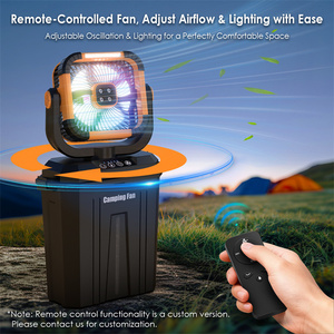 Ventilador de Nebulización Portátil con Base, Tanque de 12L, Batería Recargable de 20000mAh, Enfriador de Agua para Camping y Exteriores - Product Image 3