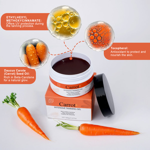 Gel Bronzant Bio aux Herbes avec Extrait de Carotte, <span class=keywords><strong>Huile</strong></span> de Coco et Vitamine C – Hydratant Corporel à Absorption Rapide - Product Image 5