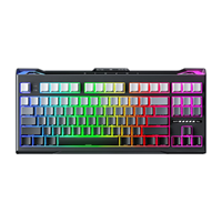 [Fabricant de claviers OEM] Clavier 87 touches TKL sans fil, clavier à commutation à chaud, rétroéclairage RVB, prise en charge QMK/VIA, avec certificat UE