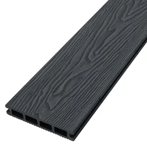 146x25mm Wpc Decking Teak Wood Plastic Composite Wood 3D Grain Deck Outdoor Garden Flooring Embossed