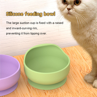 Assiette en silicone pour chien avec ventouse, gamelle pour chat, assiettes pour chiot anti-fatigue des moustaches, bols d'alimentation pour croquettes et aliments humides