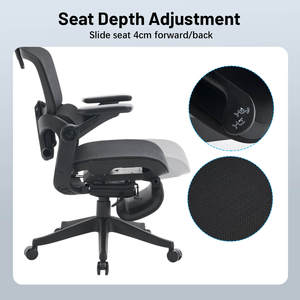 Chaise <span class=keywords><strong>de</strong></span> bureau ergonomique <span class=keywords><strong>de</strong></span> luxe à dossier haut, entièrement en mesh, confortable, pour les personnes <span class=keywords><strong>de</strong></span> grande taille - Product Image 5