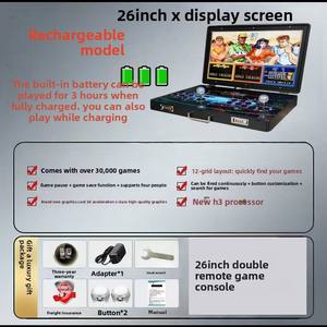 Console de jeu 3000 jeux avec grand écran de 26 pouces, King <span class=keywords><strong>Fighters</strong></span> Pandora, joystick pour deux joueurs, sans fil, portable, connexion TV à domicile pour enfants - Product Image 6