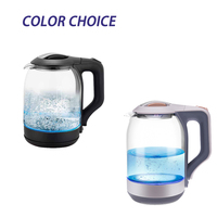 SUTAI grande vente, bouilloire électrique en verre scarlet pour cuisine de maison hôtel de luxe avec contrôle de la température par thermos