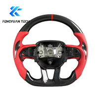 Volant en fibre de carbone forgé pour Dodge Charger Challenger Srt8 Ram 2008 2013 2014 2015 2016 2017 2018 2019 Sans airbag