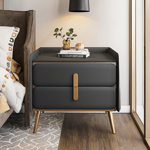 High-End Luxury Solid Wood 2-Drawers Narrow <b>Side</b> <b>Table</b> Small Black Sofa <b>Table</b> <b>for</b> Bedroom <b>Living</b> <b>Room</b> Apartment & Hotel - Product Image 3