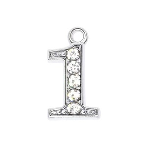 พวงกุญแจสำหรับทำปลอกคอสัตว์เลี้ยง DIY เครื่องประดับผู้หญิง จี้สร้อยคอรูปหยดน้ำ หมายเลข 0 ถึง 100 คริสตัลตกแต่งแบบแขวน - Product Image 6