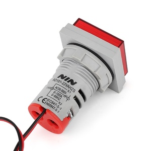LED Digital AC Voltímetro Amperímetro Medidor <span class=keywords><strong>de</strong></span> frecuencia Luces <span class=keywords><strong>de</strong></span> señal 3 en 1 Indicador 220V Voltaje Corriente Hz Volt Amp Tester Detector - Product Image 6