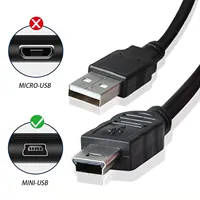 Kabel USB 0.8M 2.0 A Male Ke Mini B, 5 Pin 5 P T Port Mini USB untuk perangkat MP3 MP4 kamera ponsel HardDisk komputer