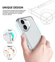Coque de téléphone transparente antichoc pour iPhone 17 18 – Nouvelle coque de protection antichute en PC et TPU